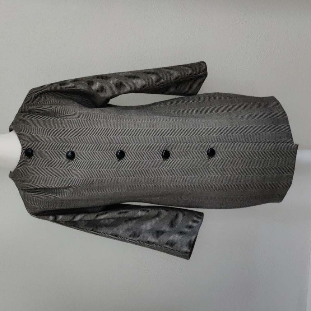 Vintage Inspired Wool Herringbone Car Coat.